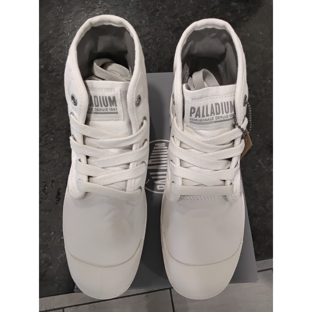 Palladium Pallabase Twill Womens Boots Star White Canvas Platform 96907-116-M 10 - Picture 6 of 8